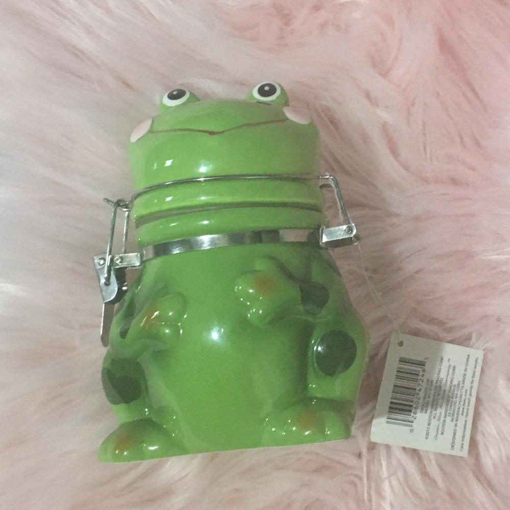 Kawaii 🎀 Super Cute!! Frog Jar Canister Storage Decor Organization Office - Picture 4 of 6